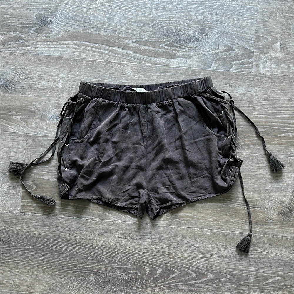 Love Riche Charcoal Distressed soft Shorts